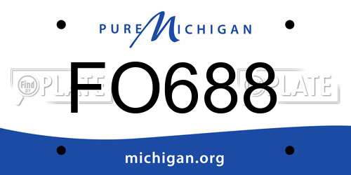 FO688 Michigan License Plate