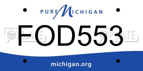 FOD553 Michigan License Plate
