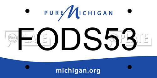 FODS53 Michigan License Plate