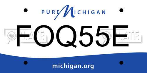 FOQ55E Michigan License Plate
