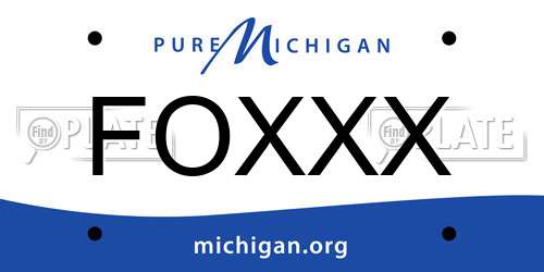 FOXXX Michigan License Plate