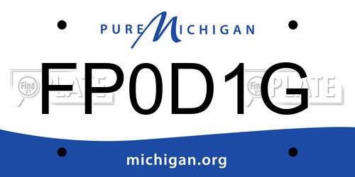 FP0D1G Michigan License Plate