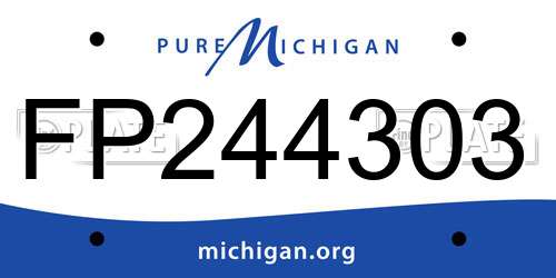 FP244303 Michigan License Plate