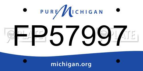 FP57997 Michigan License Plate