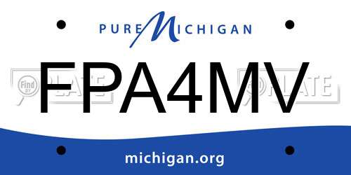 FPA4MV Michigan License Plate