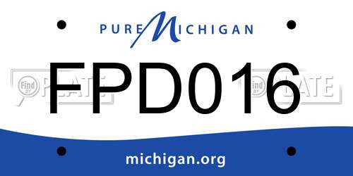 FPD016 Michigan License Plate