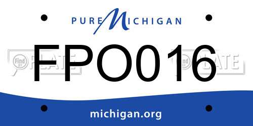 FPO016 Michigan License Plate