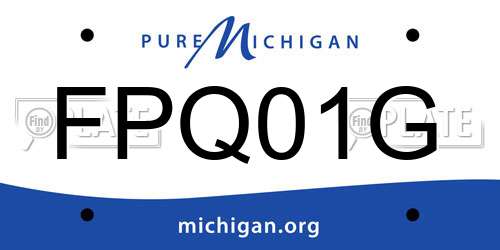 FPQ01G Michigan License Plate