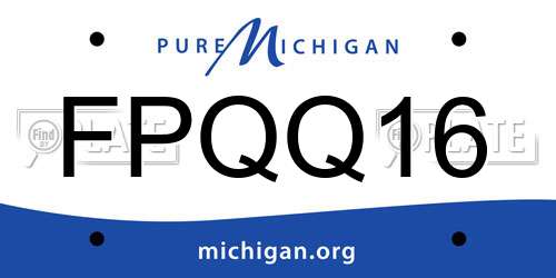 FPQQ16 Michigan License Plate