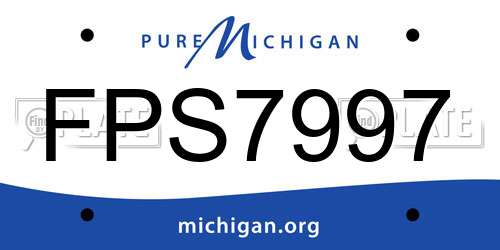 FPS7997 Michigan License Plate