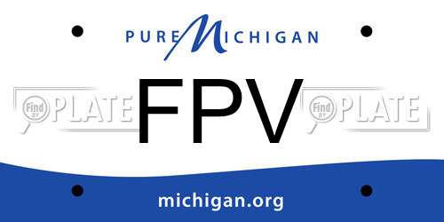 FPV Michigan License Plate