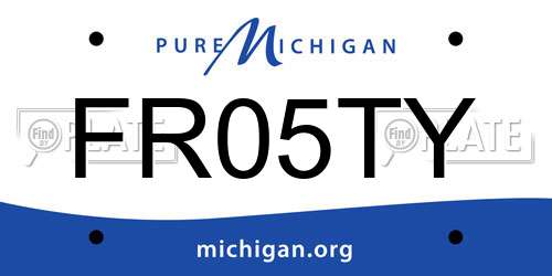 FR05TY Michigan License Plate