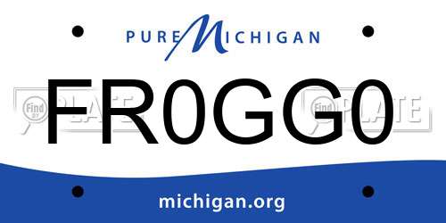 FR0GG0 Michigan License Plate