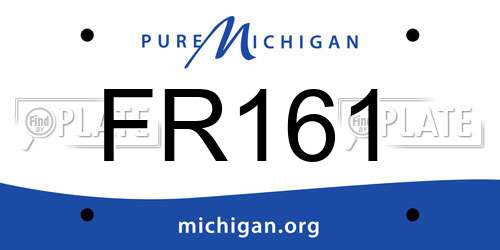 FR161 Michigan License Plate