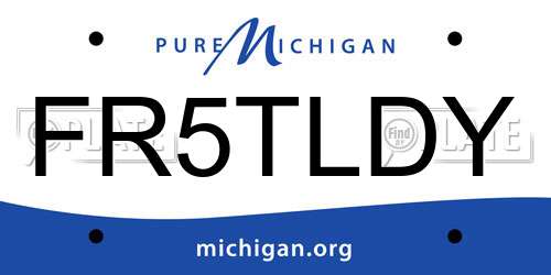 FR5TLDY Michigan License Plate