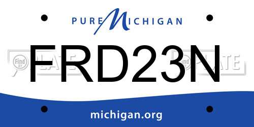 FRD23N Michigan License Plate