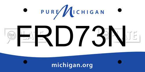 FRD73N Michigan License Plate