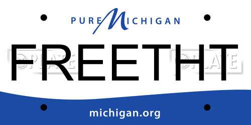 FREETHT Michigan License Plate