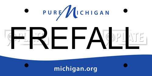 FREFALL Michigan License Plate
