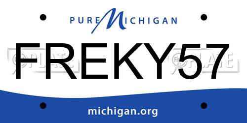 FREKY57 Michigan License Plate