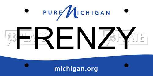 FRENZY Michigan License Plate