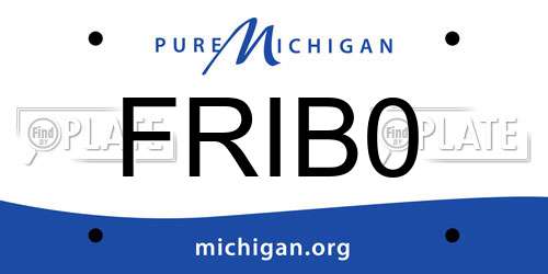 FRIB0 Michigan License Plate