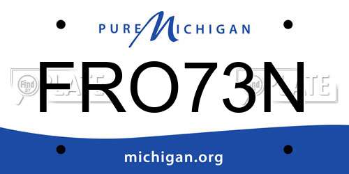 FRO73N Michigan License Plate