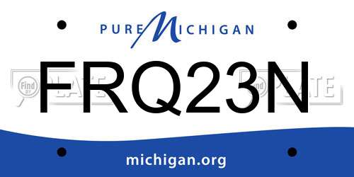 FRQ23N Michigan License Plate