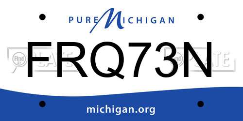 FRQ73N Michigan License Plate