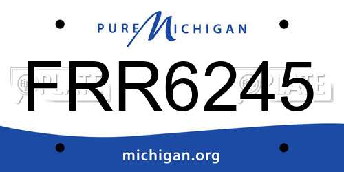 FRR6245 Michigan License Plate