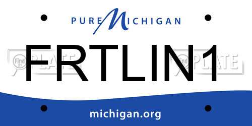 FRTLIN1 Michigan License Plate