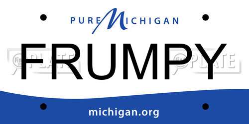 FRUMPY Michigan License Plate
