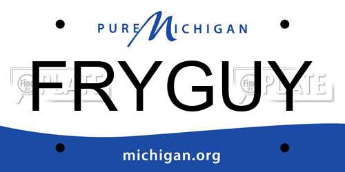FRYGUY Michigan License Plate