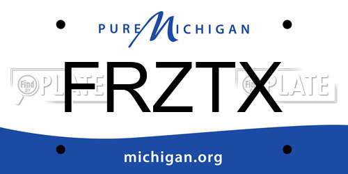 FRZTX Michigan License Plate