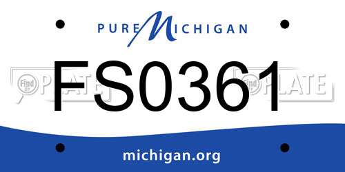 FS0361 Michigan License Plate