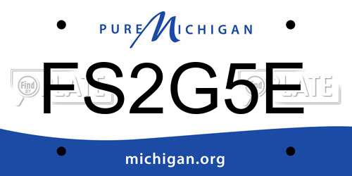 FS2G5E Michigan License Plate