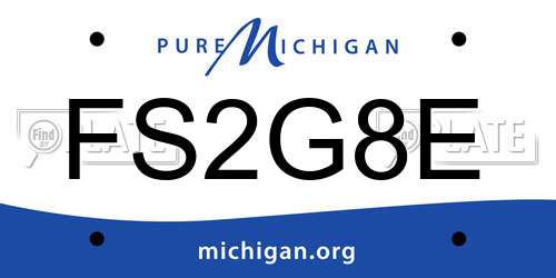 FS2G8E Michigan License Plate