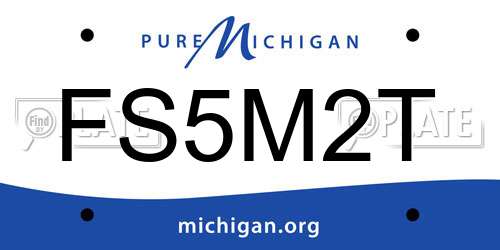 FS5M2T Michigan License Plate