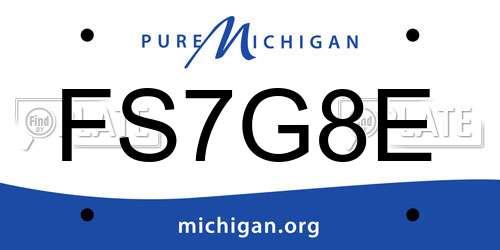 FS7G8E Michigan License Plate