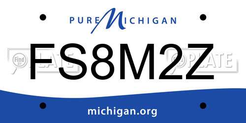 FS8M2Z Michigan License Plate