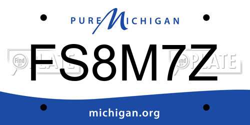 FS8M7Z Michigan License Plate