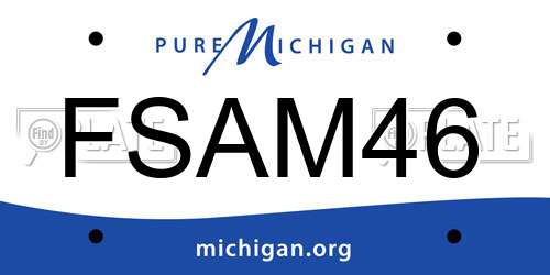 FSAM46 Michigan License Plate