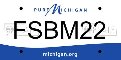FSBM22 Michigan License Plate