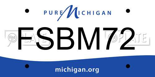 FSBM72 Michigan License Plate
