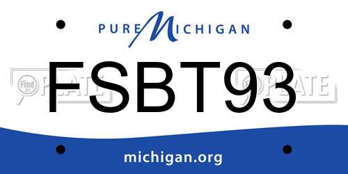FSBT93 Michigan License Plate
