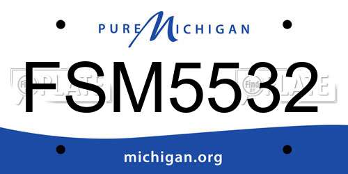FSM5532 Michigan License Plate