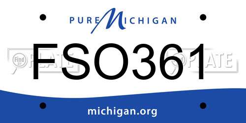 FSO361 Michigan License Plate