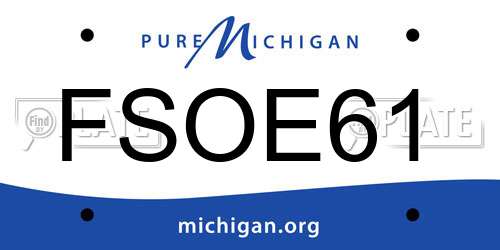 FSOE61 Michigan License Plate