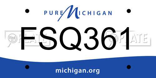 FSQ361 Michigan License Plate