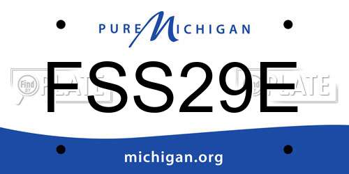 FSS29E Michigan License Plate